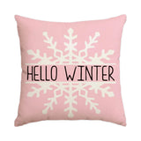 1/4pcs Christmas Pillow Cover, Pink Printed Cushion Cover, Farmhouse Decorative Sofa, Christmas Decoration (without Pillow Core)
