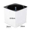 Self Watering Planter White Flower Pot with Water Level Indicator White Self Watering Planter Modern Decorative Planter Pot