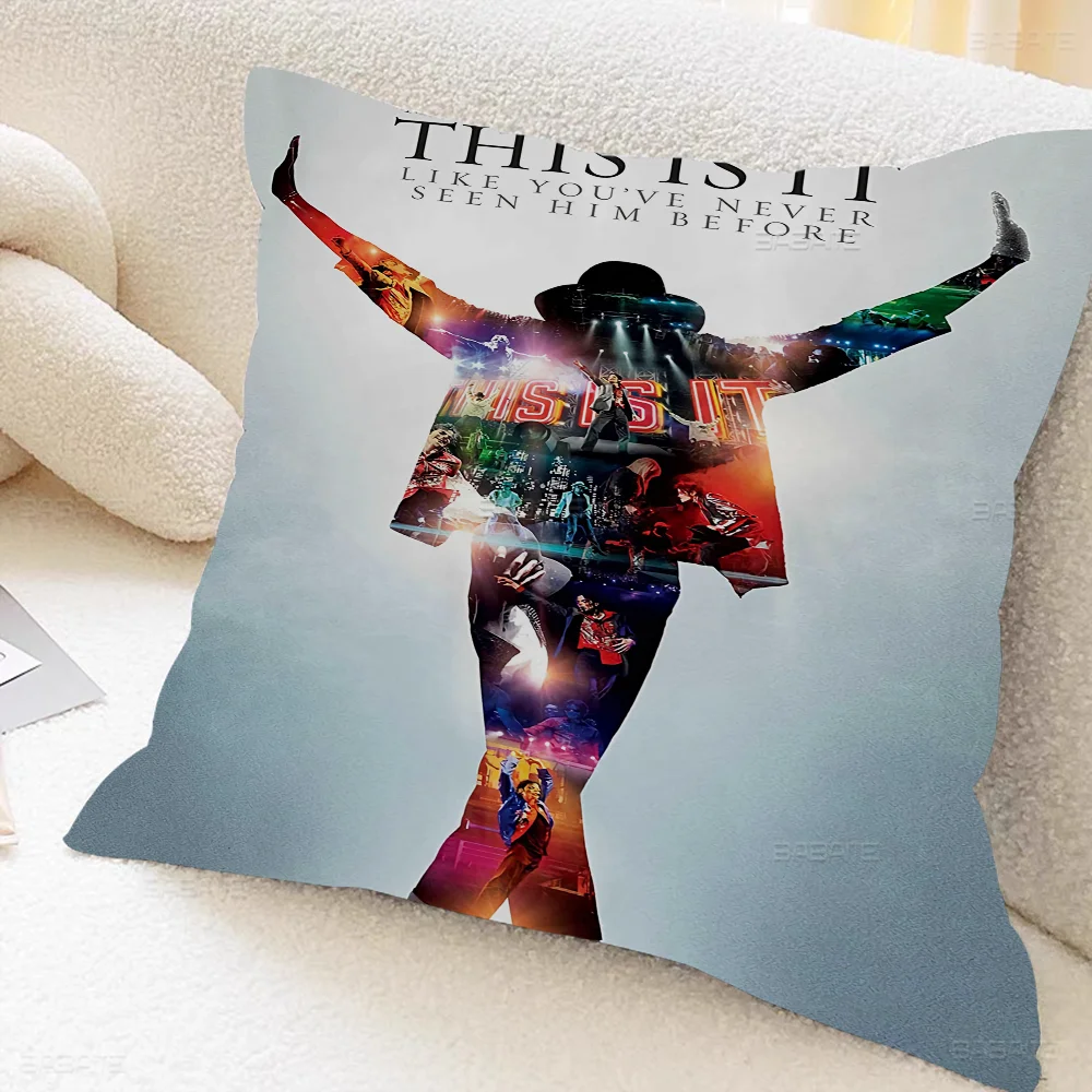 Musicians And Singers Michael Jackson Personalized Picture Text Home Decorative Pillows Household Gifts 45x45cm