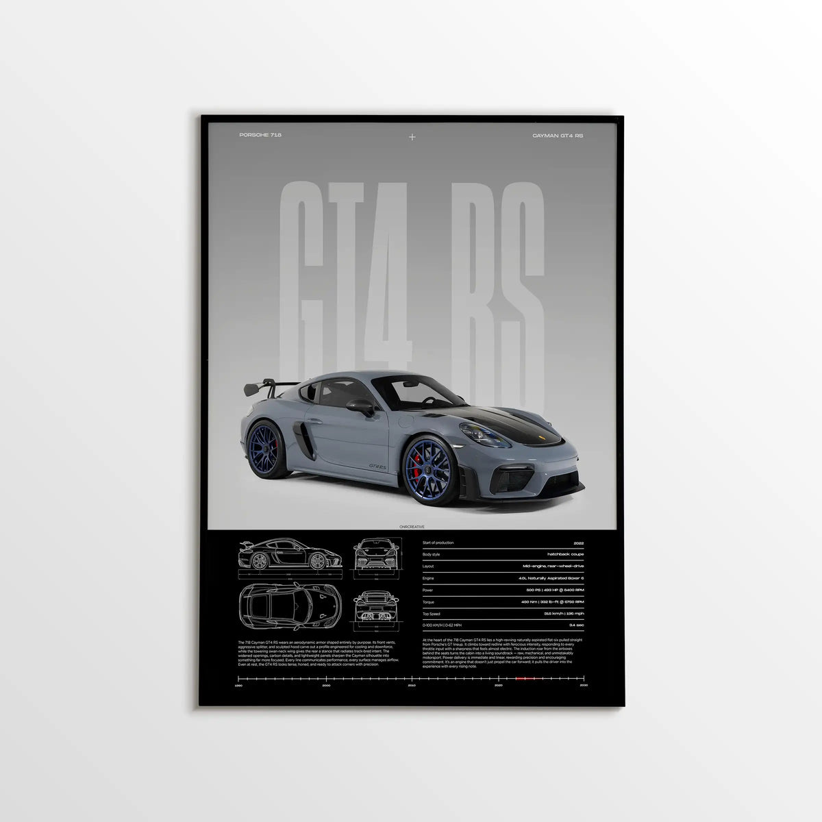 Minimalist 911 Turbo GT3-RS GT4 RS Hyper Car Sports Car Supercar Poster Canvas Painting Motosport Wall Art Pictures Home Decor