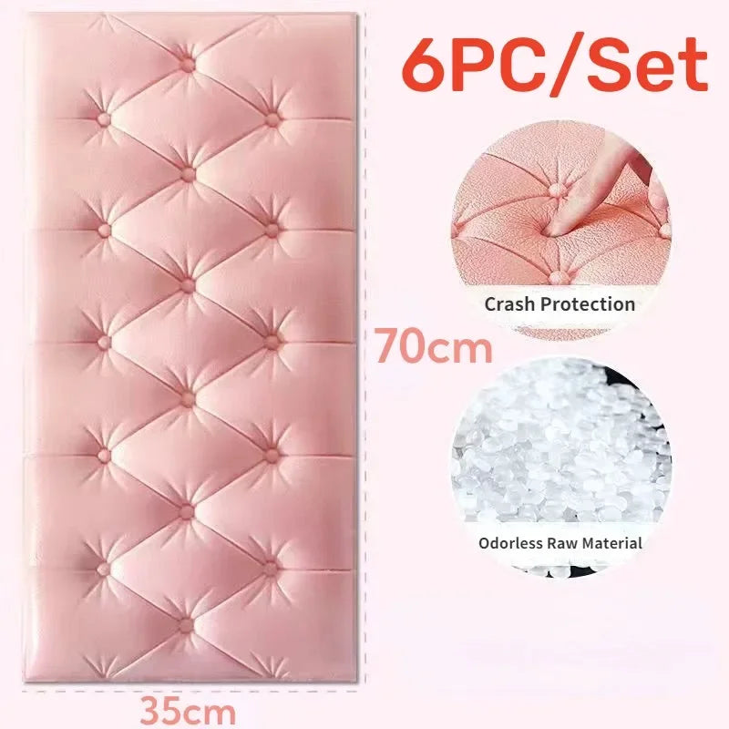 70X35CM 3PCS/SET 6PC/SET Self-adhesive 3D Brick Wallpaper PE Foam Wall Panels Stickers Waterproof Wallpaper Home Decoration