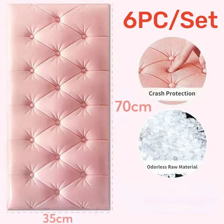 70X35CM 3PCS/SET 6PC/SET Self-adhesive 3D Brick Wallpaper PE Foam Wall Panels Stickers Waterproof Wallpaper Home Decoration