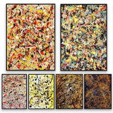 Jackson Pollock Abstract Oil Paintings on Canvas  Famous Art Prints for Living Room Wall Decor Modern Art Posters
