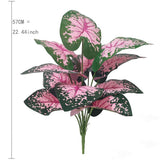 Pink Leaf Potted Plants Fake Artificial Plants Decoration Artificial Flower Simulation Ornament For Home Decor Party Wedding Dec