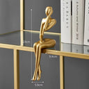 Light Luxury Human Body Art Ornament Decorate Abstract Resin Creative Golden Arts And Crafts Home Office Business Originality