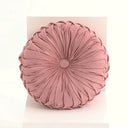 Throw Pillow Hand Sewn Pleated 3D Dutch Velvet Pumpkin Backrest Waist Lumbar Support Cushion Mat For Sofa Bed Floor Office Chair