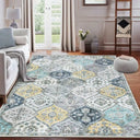 VIKAMA Bohemian Moroccan Carpet Soft Non-Slip Living Room Sofa Coffee Table Mat Bedroom Walk-in Closet Area Rug Home Decoration