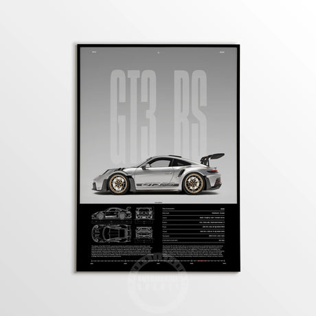 Minimalist 911 Turbo GT3-RS GT4 RS Hyper Car Sports Car Supercar Poster Canvas Painting Motosport Wall Art Pictures Home Decor