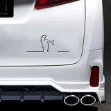 New La Linea Minimalist Line Art Car Sticker Bumper & Window Door Wall Decal With Cartoon Character Design Home Car Decoration