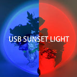 Sunset Projection Lamp USB Mood Light for Bedroom Living Room Photography Wall Decor Birthday Party