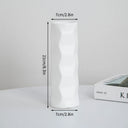Nordic Vases Pure White Plastic Vases Imitation Ceramic Flower Vases Desktop Flowerpot Wedding Decor Home Ornament