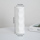 Nordic Vases Pure White Plastic Vases Imitation Ceramic Flower Vases Desktop Flowerpot Wedding Decor Home Ornament