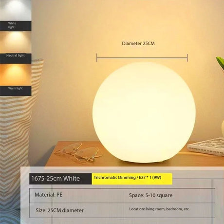 Decorative Ball Table Lamp Bedside Nightlight Girls Ins Gift Atmosphere Lamp Romantic Warm Children's Room Desk Bedroom Floor La
