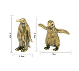 Funny Brass Standing Little Penguin Statue Desktop Decorative Trinkets Creativity Marine Animal Cute Craft Collection Children