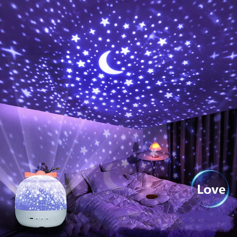 Starry Sky Projector Planetarium Lamp Romantic Room Ceiling Project Lamp for Kids Bedroom Decor Valentine's Day Gift 12 Films
