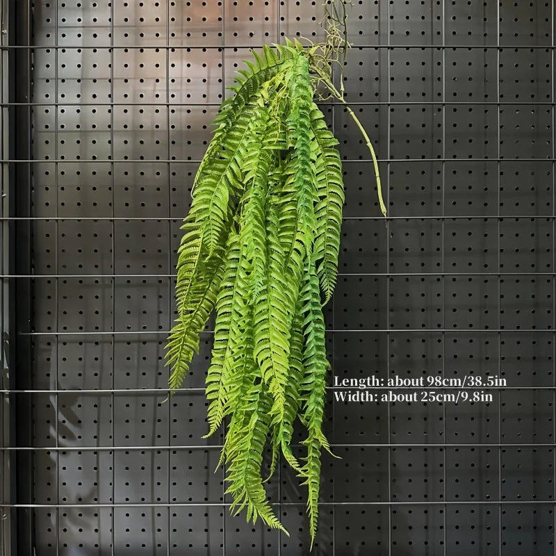 1PC Artificial Hanging Green Plants Fake Rattan Wall Hanging Plastic Vine for Home Garden Restaurant Decoration Soft Landscaping
