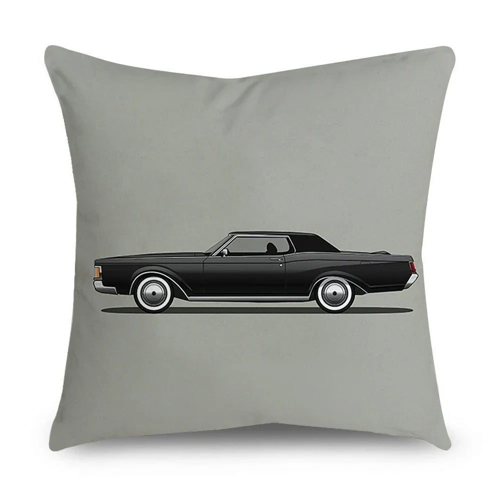 New Sports Car Cushion Cover Full Body Cartoon Pattern Pillow Case for Home Sofa Car Decor Pillowcase 45cm*45cm