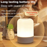 LED Night Light Dimmable Rechargeable/Plug-in Desktop Bedroom Bedside Lighting Decorative Touchscreen Reading RGB Desk Lamp