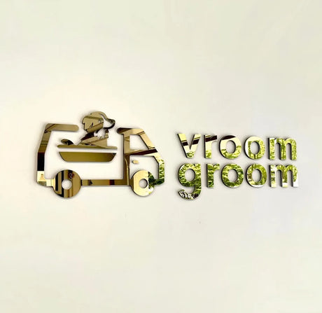 Custom Large 3D Business Logo Sign Personalized Wall Mounted Acrylic Wall Sign for Beauty Salon UV Print Logo Room Decorations