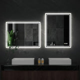 LUVODI LED Bathroom Mirror, Frameless Backlit Vanity Mirror, Dimmable 3-Color Light, Anti-Fog, Touch Sensor