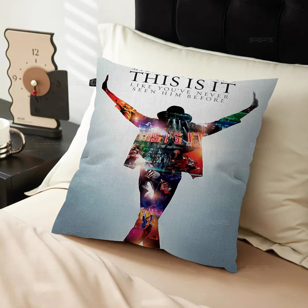Musicians And Singers Michael Jackson Personalized Picture Text Home Decorative Pillows Household Gifts 45x45cm