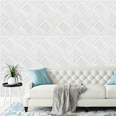 20pcs 3D Ceiling Wallpaper self adhesive wall decor Waterproof foam Design Sticker for bedroom wall sticker paper