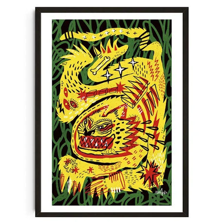 Vintage Abstract Animals Print Posters Mid Century Wall Art Canvas Painting Pictures for Living Room Bedroom Home Decor No Frame