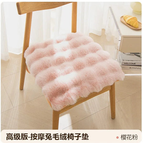 Winter Thickened Plush Student Cushion Seat Cushion Rabbit Velvet Warm Seat Cushion Fart Cushion Office Sedentary Artifact