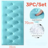 70X35CM 3PCS/SET 6PC/SET Self-adhesive 3D Brick Wallpaper PE Foam Wall Panels Stickers Waterproof Wallpaper Home Decoration