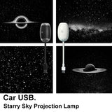 Galaxy Projector USB Night Light Car Mood Lights LED Starry Star Lamp Party Cool Stuff For Room Bedroom Home Gaming Decor