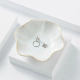 Creative and Minimalist Style Jewelry Tray Home Snack Dish Flavor Dish Ceramic Lotus Decoration Plate and Decorative Display