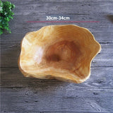 Handmade Natural Wood Fruit Tray, Wooden Bowl, Irregular Snack, Sushi Bread, Dessert, Candy Plate, Salad Trays, Home Decoration