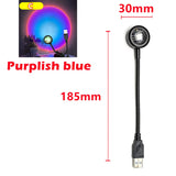 LDHLM Sunset Lamp LED USB Rainbow Neon Night Light Projector Photography Wall Atmosphere Lighting for Bedroom Decor Gift