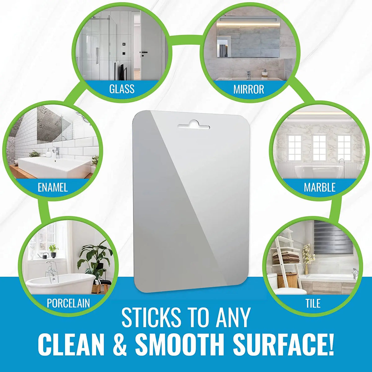 Big Size Acrylic Mirror Bathroom Tools Shower Shaving Washroom Accessories Fogless Fog Free Travel Mirror Unbreakable