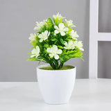 1pc Artificial Potted Plant Small Bonsai Flowers Pot Simulated Tree Ornaments Wedding Home Hotel Office Table Decor Fake Plants