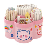 Rotating Desk Organizer, Large Makeup & Pen Holder for Office/Dorm/Vanity, with Random Stickers