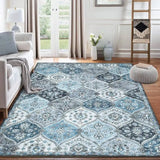 VIKAMA Bohemian Moroccan Carpet Soft Non-Slip Living Room Sofa Coffee Table Mat Bedroom Walk-in Closet Area Rug Home Decoration