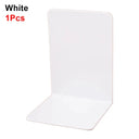 1/2Pcs L-Shaped Simple Bookend Thickened Decorative Desk Bookshelf with Anti-slip Design Plastic Book Stoppers Holders