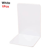 1/2Pcs L-Shaped Simple Bookend Thickened Decorative Desk Bookshelf with Anti-slip Design Plastic Book Stoppers Holders