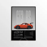 Minimalist 911 Turbo GT3-RS GT4 RS Hyper Car Sports Car Supercar Poster Canvas Painting Motosport Wall Art Pictures Home Decor