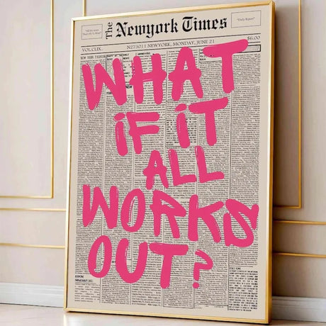Retro-style "If All Goes Well" Newspaper Layout Posters, Stylish Wall Decorations Inspirational Posters, "If" Themed Posters