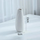 White Nordic Ceramic Flower Vase Retro Flower Bottle Creative Flower Arrangement Holder Simple Plant Pot Room Table Decor Mini