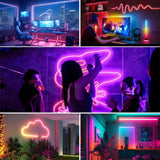 Neon Rope Light, Flexible Led Lights Control with App/Remote, Multiple Modes, Ip65 Outdoor Waterproof, Music Sync Light Strip for Bedroom