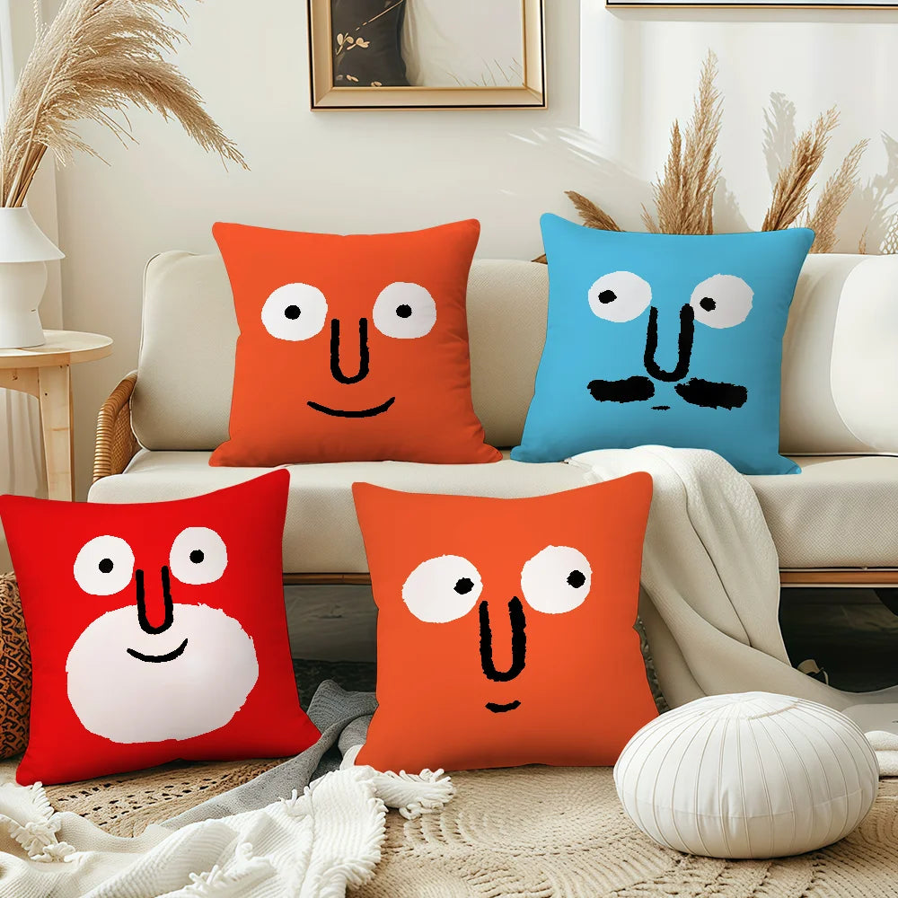 Art Funny Aesthetic J-ean J-ullien cushion cover Pillow Cover Decoration Room Home Sofa living Office Car Nordic Simplicity