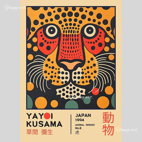 Japanese Yayoi K_Kusama Abstract Canvas Prints Poster Japandi Vintage Animal Aesthetics Art Prints Bedroom Wall Art Home Decor