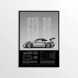 Minimalist 911 Turbo GT3-RS GT4 RS Hyper Car Sports Car Supercar Poster Canvas Painting Motosport Wall Art Pictures Home Decor