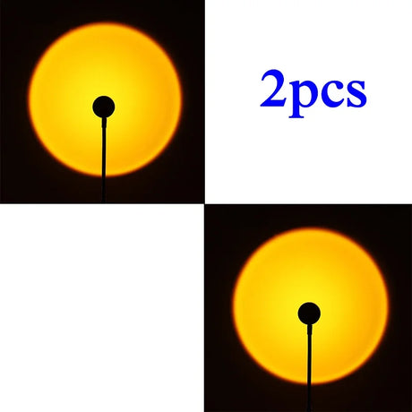 1-4pcs Sunset Lamp LED Rainbow Neon Night Light Projector Photography Wall Atmosphere Lighting for Bedroom Home Room Decor Gift