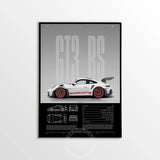 Minimalist 911 Turbo GT3-RS GT4 RS Hyper Car Sports Car Supercar Poster Canvas Painting Motosport Wall Art Pictures Home Decor