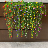 Artificial Plant Eucalyptus Camellia Plastic Wedding Festival Arch Wall Home Room Outdoor Garden Hanging UV Protection DIY Gifts