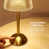 Rechargeable LED Night Light Touch Bedroom Night Lamp Bedroom Study Bedside Atmosphere Decoration Glass LED Table Lamps